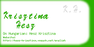 krisztina hesz business card